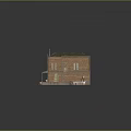 Western Style Saloon Wooden Building With Sign Veranda Barrels And Steps