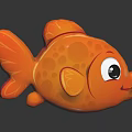 Cute Orange Goldfish Stuffed Toy With Big Eyes Spotted Body And Shiny Reflection