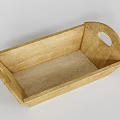 Natural Wooden Tableware Set With Serving Tray And Handle Design