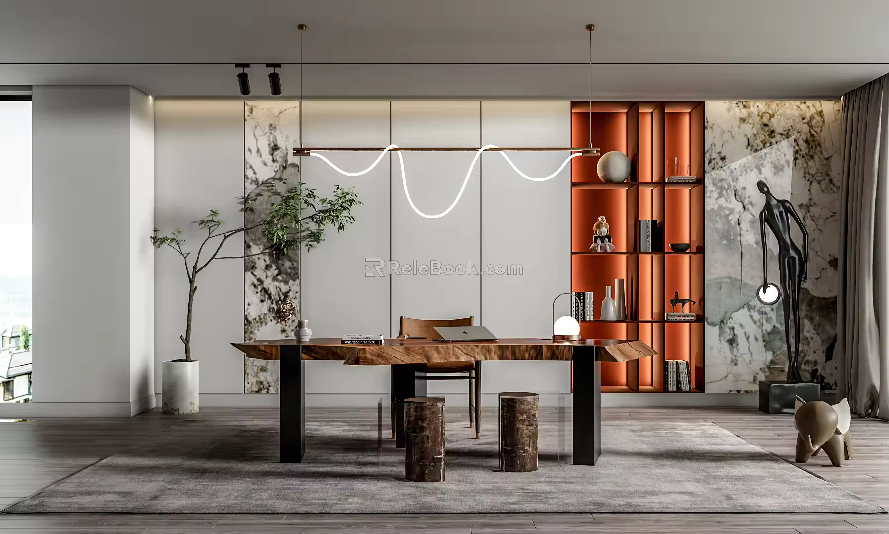 Modern study 3d model
