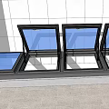 Modern Residential Building With Multiple Open Glass Windows And Frame Design