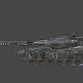 Futuristic Armored Tank With Long Barrel And Modern Military Design Features