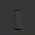 Black Hard Shell Suitcase With Telescopic Handle And Rolling Wheels For Travel