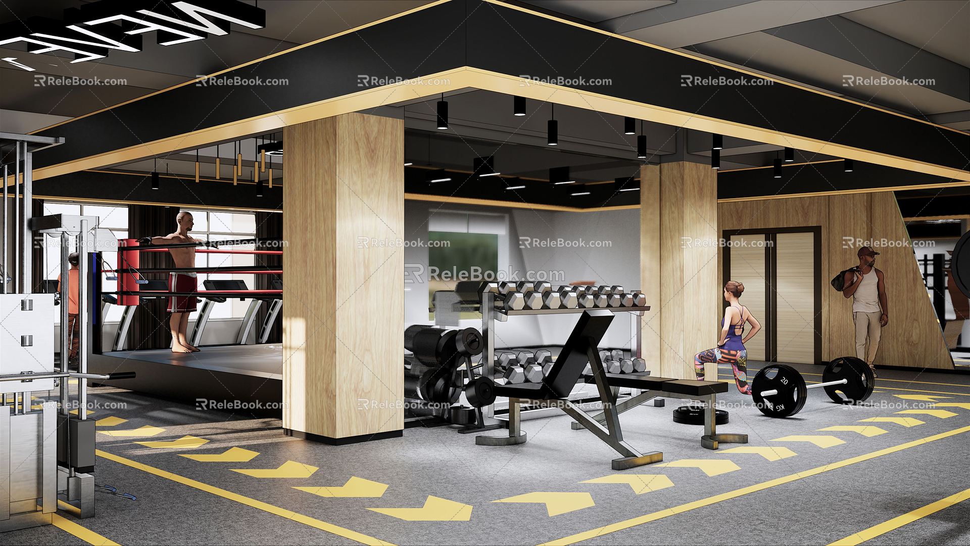 Modern Gym Simple Gym 3d model