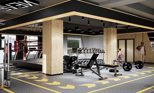 Modern Gym Simple Gym 3d model