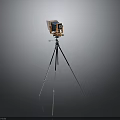 Accurate Surveying Total Station Mounted On Stable Tripod For Engineering Measurement