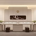Elegant Jewelry Store Interior Design With Display Counters And Sparkling Jewelry Collections