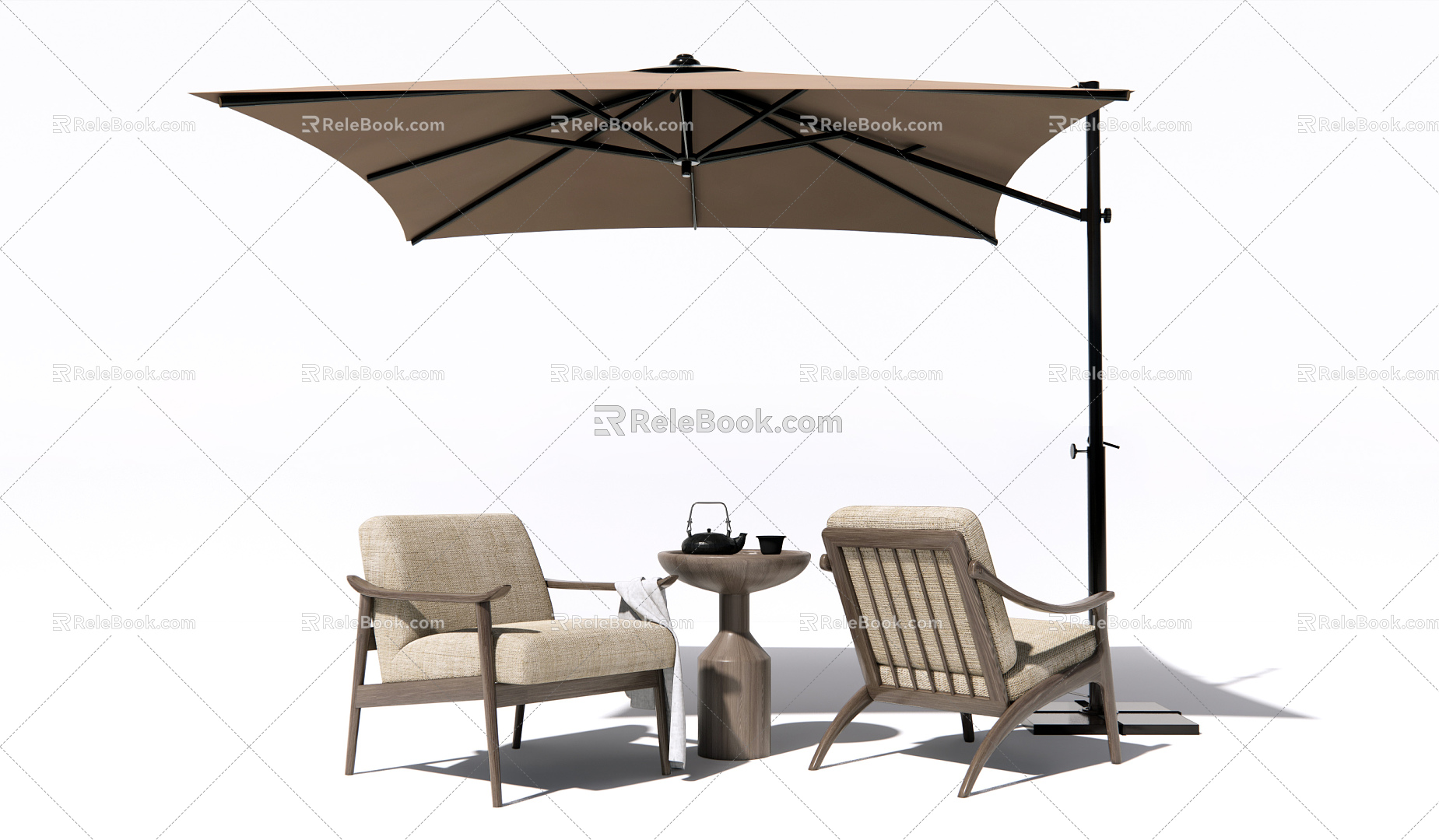 New Chinese Style Outdoor Table and Chair Leisure Chair model