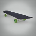 Sports Uber Skateboard with Wooden Deck White Trucks and Green Wheels