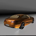 Technology Exhibition Hall Showcasing Orange Sports Car With Modern Design And Futuristic Features