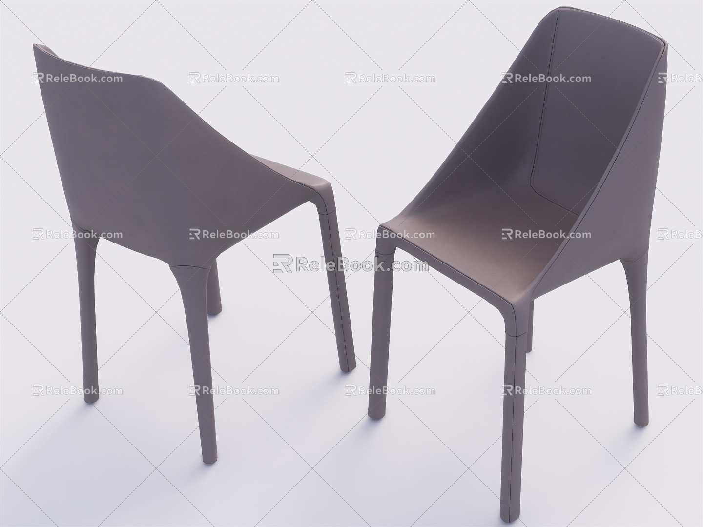 Modern Dining Chair Single Chair Leisure Chair 3d model