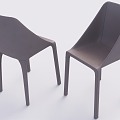 Modern Dining Chair Single Chair Leisure Chair 3d model