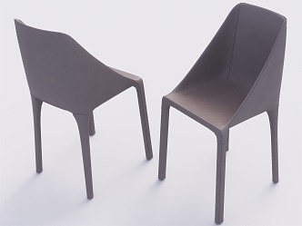 Modern Dining Chair Single Chair Leisure Chair 3d model