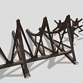 Furniture Metal Support Brackets with Multiple Cross and Triangular Rustic Designs