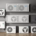 Modern air conditioner external unit 3d model