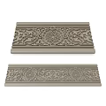 Elegant Intricate Classical Carved Patterns On Decorative Waistline Strip Design