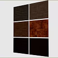 Wooden Components Featuring Dark Grain Panels And Various Texture Samples