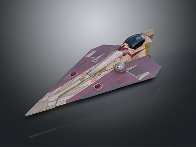Futuristic Spacecraft Model Featuring Sleek Aerodynamic Design And Cockpit For Cosmic Exploration 3d model