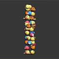 Colorful Emojis Forming Letter F In Vibrant 3D Creative Design