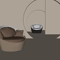 Cosmo Single Sofa Casual Sofa Rattan Sofa 3d model