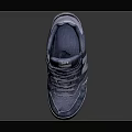 Navy Blue Casual Sneakers With 803 Tongue Label N Logo And White Sole