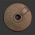 Traditional Artisanal Terracotta Jug Featuring Intricate Carved Patterns And Handle