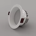 Modern White Recessed Downlight Spotlight with Metal Heat Sink and Mounting Clips
