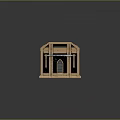 Commercial Equipment Golden Frame Glass Top Storage Cabinet With Decorative Lock