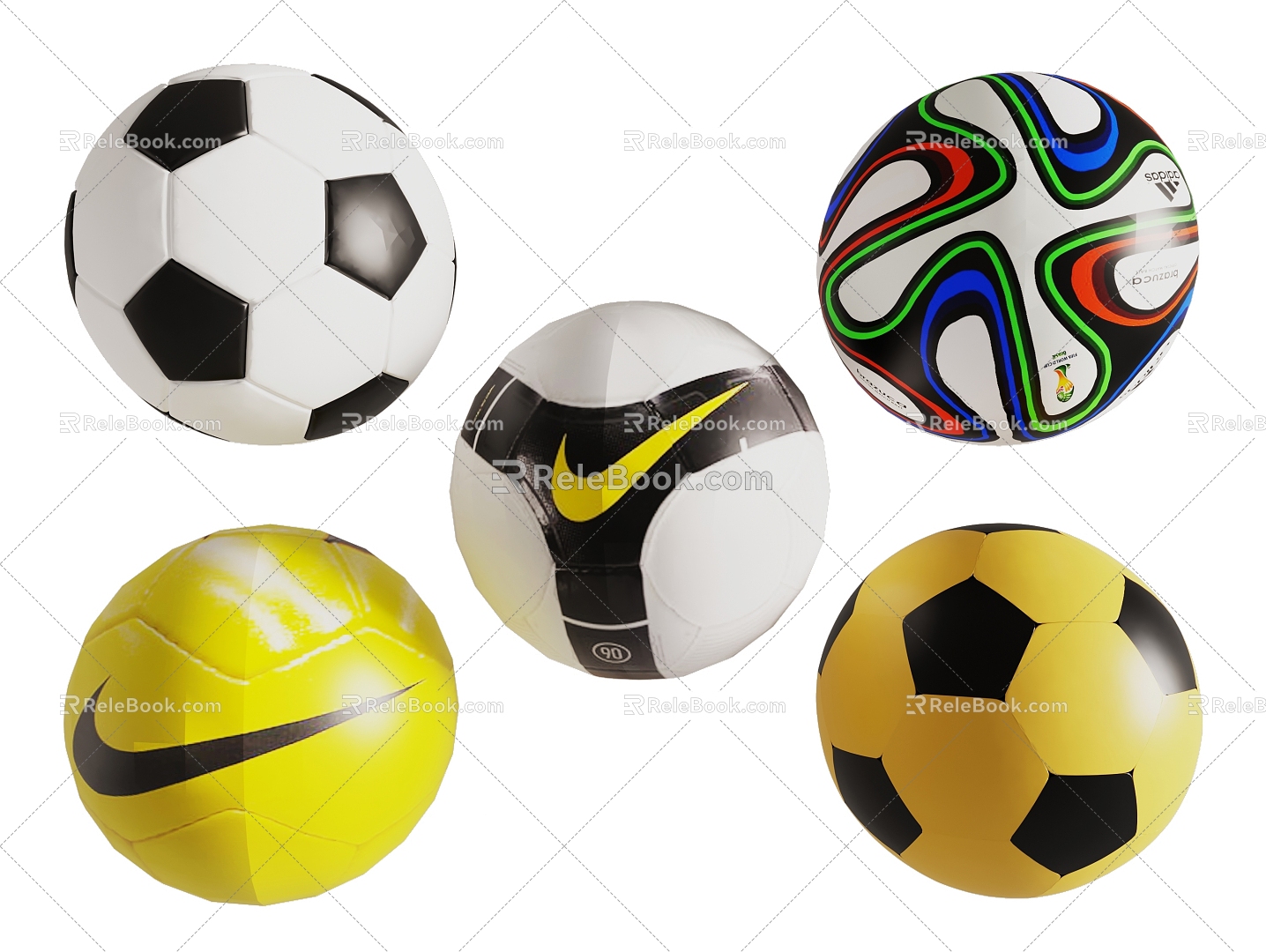 Football Sports Equipment Sports Equipment Football Combination 3d model