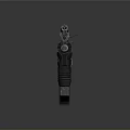 Tactical Submachine Gun Detailed 3D Model With Black Finish And Grip