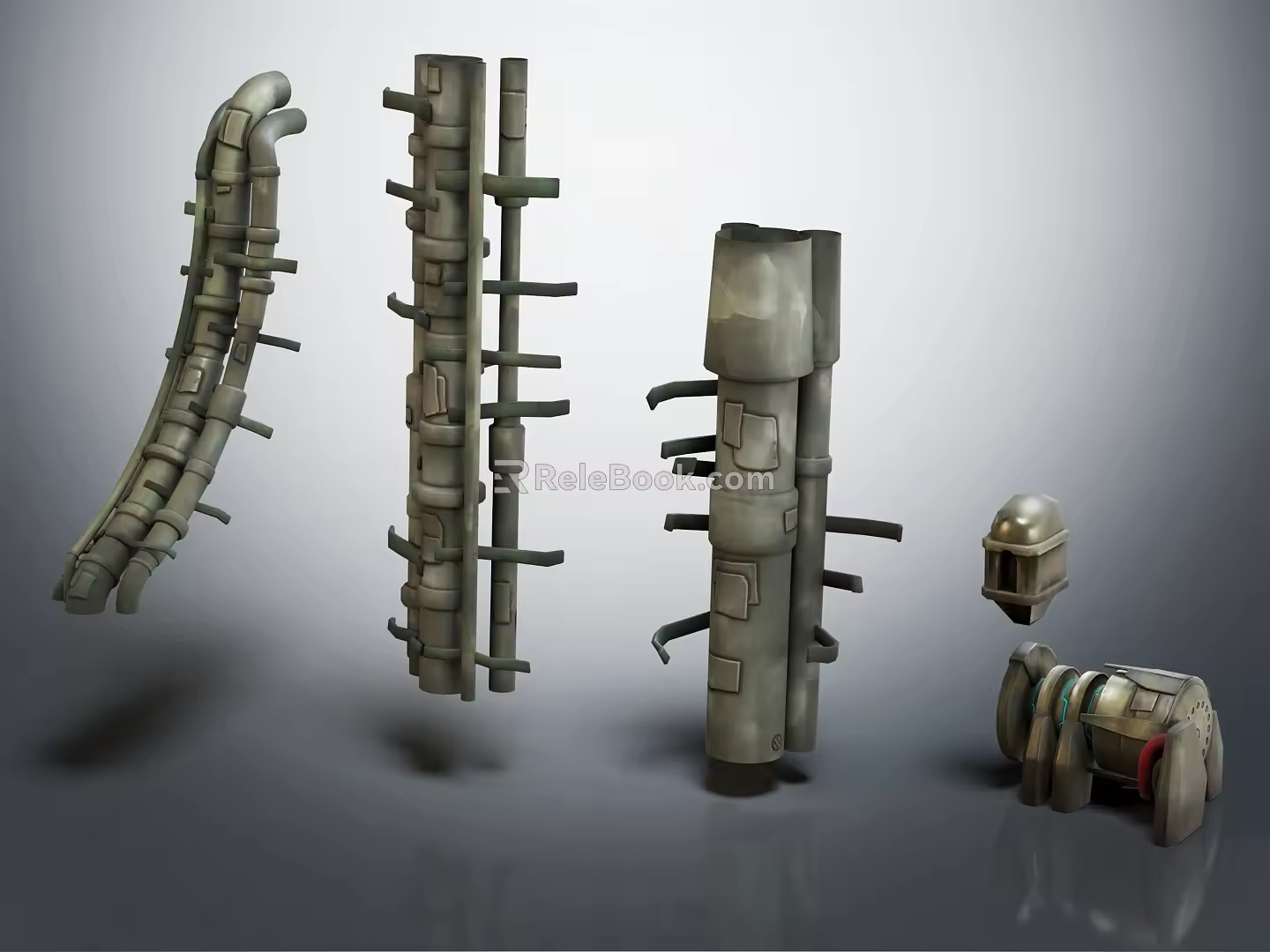 Modern Pipeline Sci-Fi Pipeline 3d model