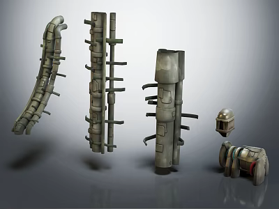 Modern Pipeline Sci-Fi Pipeline 3d model