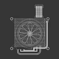 Efficient Industrial Cooling Equipment With Fan Heat Sink And Radiator Fins