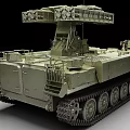 Military Armored Vehicle With Radar Antenna And Tracked Chassis Design