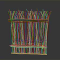 Scenic Landscape With Handwoven Branch Fence And Natural Background Elements