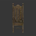 Classic Wooden Rocking Chair With Armrests And Retro Solid Wood Design
