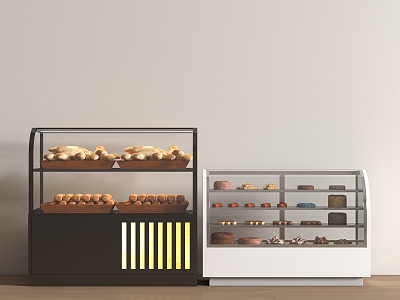 Bakery Shelf Sweet Shop Shelf Bakery Display Cabinet Sweet Shop Display Cabinet 3d model