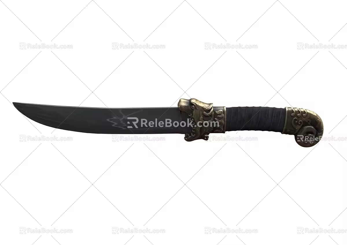 Lion Dagger Ancient Weapon Sword Short Sword Sabre Cold Weapon 3d model