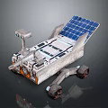 Space Rover With Solar Panels Mechanical Arm And Scientific Exploration Tools 3d model