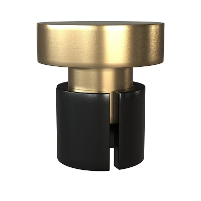 Modern Minimalist Side Table With Gold And Black Metal Sturdy Base Design 3d model