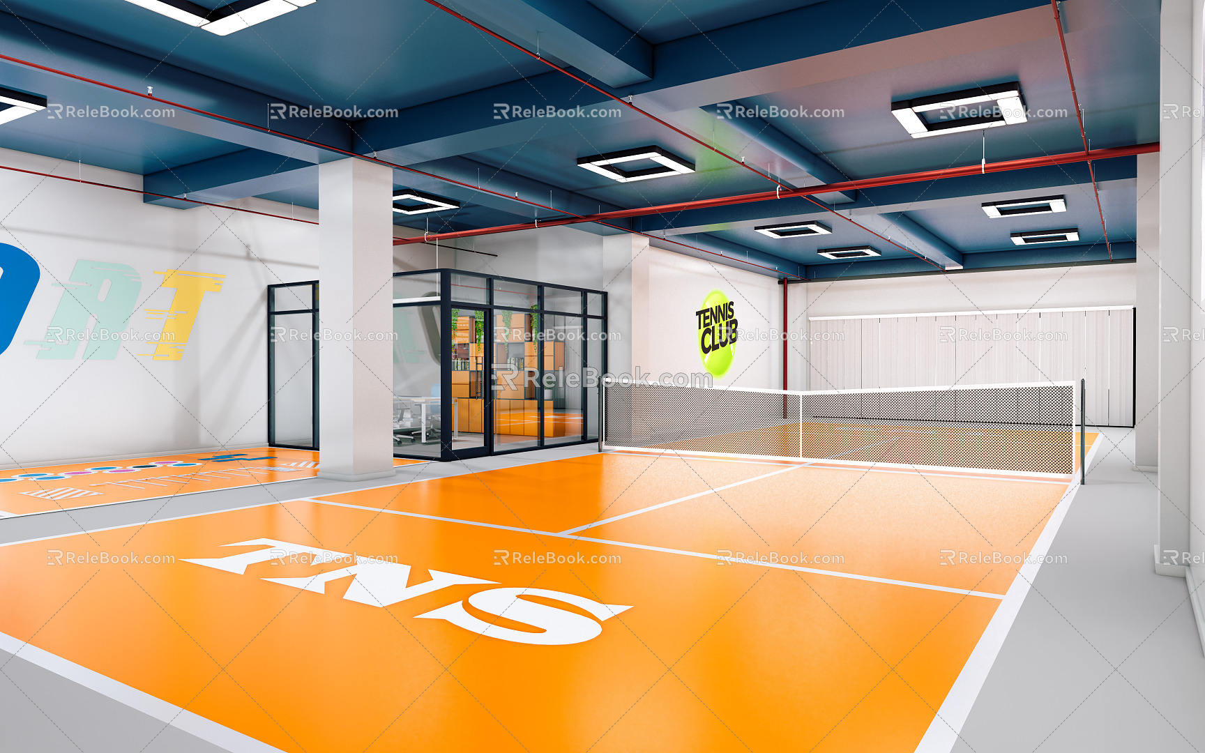 Modern Tennis Hall Indoor Children's Physical Training Tennis Hall model