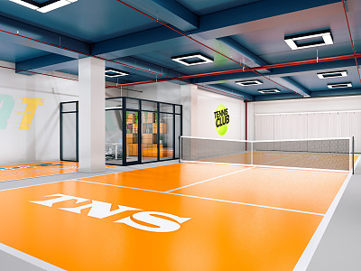 Modern Tennis Hall Indoor Children's Physical Training Tennis Hall model