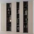 Modern Open Shelving Unit With Multiple Compartments Holding Books And Decorative Items