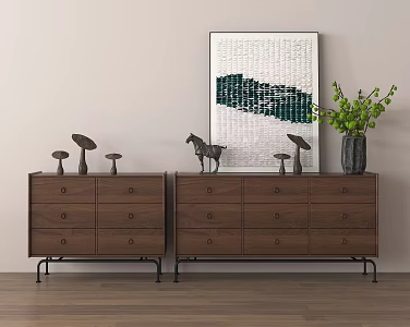 Middle Ancient Entrance Cabinet Decoration 3d model