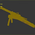 Antique Machine Gun Displayed On Wooden Stand With Vintage Military Design And Historical Look