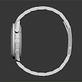 Luxury Silver Watch with Stainless Steel Strap Dark Chronograph Dial Modern Design