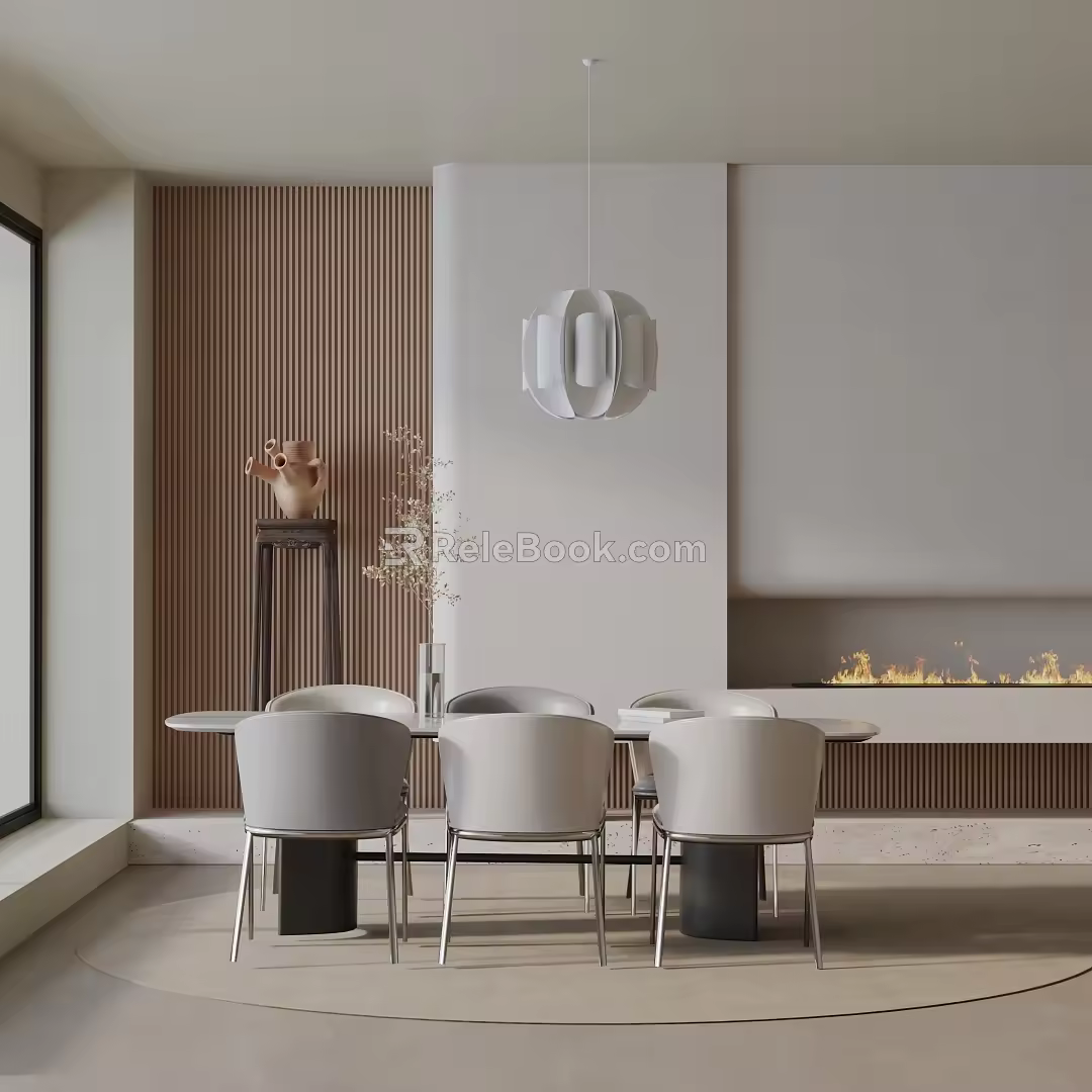 Modern dining table 3d model
