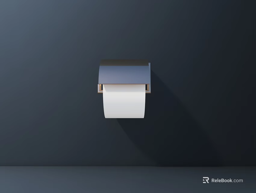 Modern Stainless Steel Toilet Paper Holder With Wall Mounted Design For Home Bathroom 3d model 
