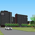 Modern High Rise Residential Complex With Green Landscape And Riverfront Area