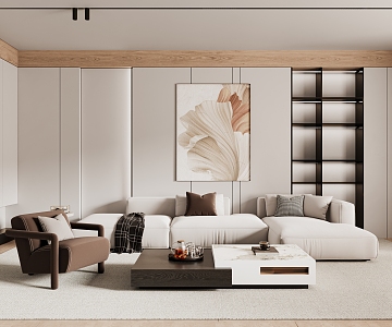 modern living room 3d model